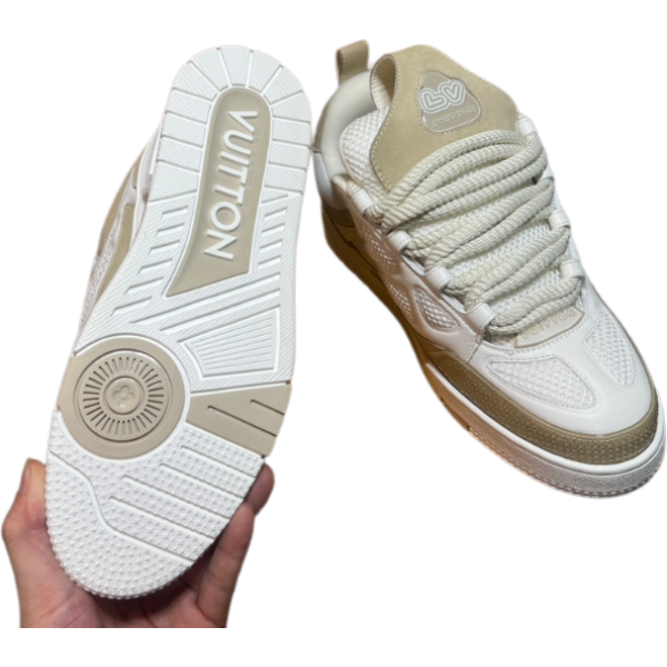 LV SKATE BIANCHE E MARRONI