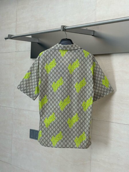 GUCCI CAMICIA BEIGE E LIME - Image 4
