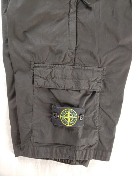 STONE ISLAND PANTALONCINO L0803 STRETCH COTTON CARGO NERO - Image 2