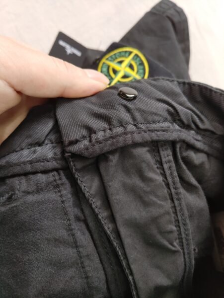 STONE ISLAND PANTALONCINO L0803 STRETCH COTTON CARGO NERO - Image 10