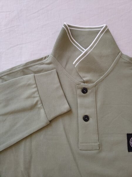 STONE ISLAND LONG SLEEVE POLO 2SL18 VERDE - Image 3