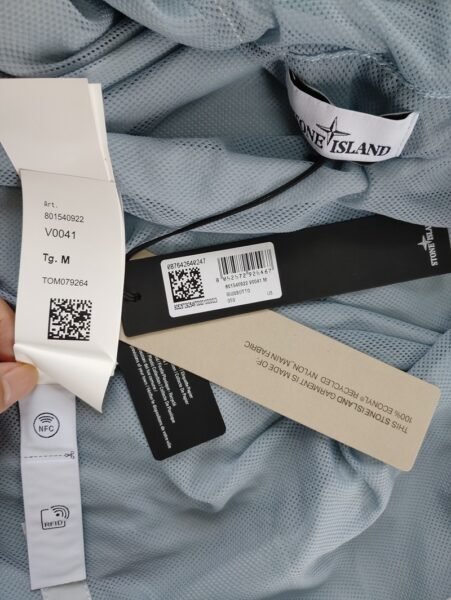STONE ISLAND GIUBBINO 801540922 CRINKLE ANTIVENTO/ANTI PIOGGIA SKY COLOR - Image 7