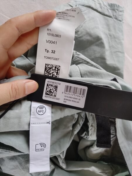 STONE ISLAND PANTALONCINO L0803 STRETCH COTTON CARGO SKY COLOR - Image 2