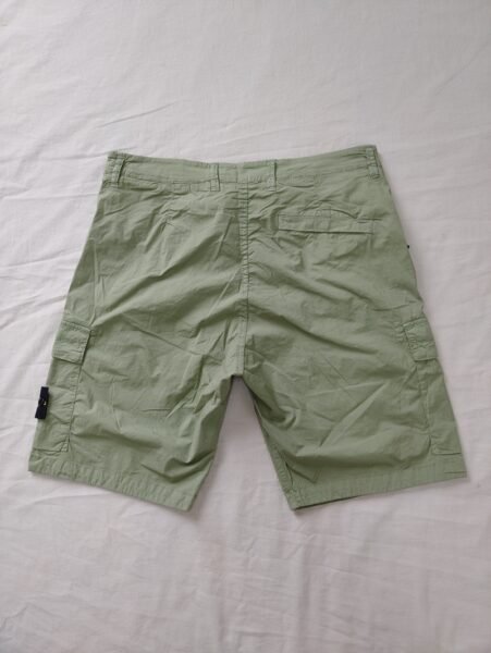STONE ISLAND PANTALONCINO L0803 STRETCH COTTON CARGO VERDE - Image 2