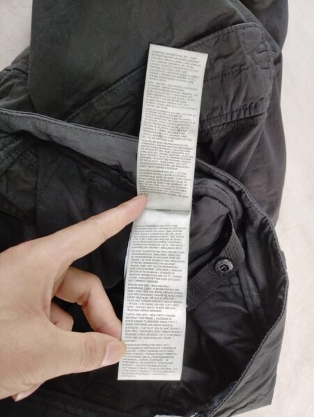 STONE ISLAND PANTALONCINO L0803 STRETCH COTTON CARGO NERO - Image 7