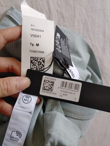 STONE ISLAND T SHIRT 20444 OVERSIZE FIT RICAMATA GRIGIO CHIARO - Image 3