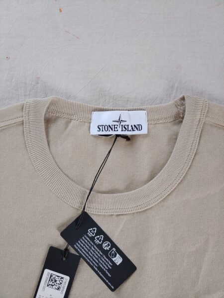 STONE ISLAND T SHIRT 20444 OVERSIZE FIT RICAMATA BEIGE - Image 5