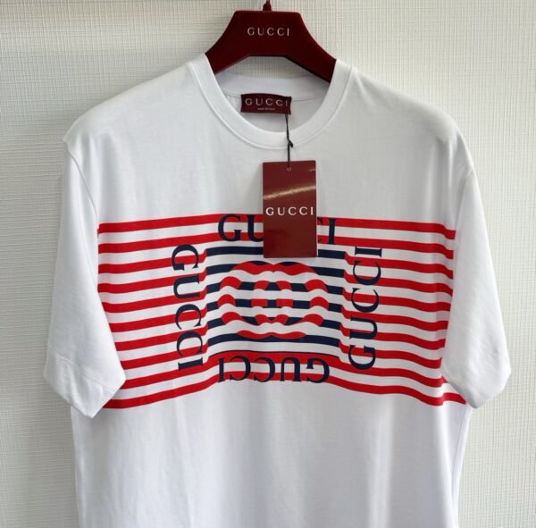 GUCCI T SHIRT BIANCA E ROSSA - Image 2