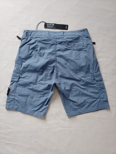 STONE ISLAND PANTALONCINO L0803 STRETCH COTTON CARGO BLU CHIARO - Image 4