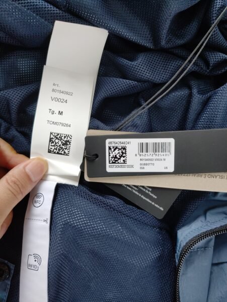 STONE ISLAND GIUBBINO 801540922 CRINKLE ANTIVENTO/ANTI PIOGGIA BLU - Image 2
