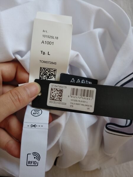 STONE ISLAND LONG SLEEVE POLO 2SL18 BIANCO - Image 3