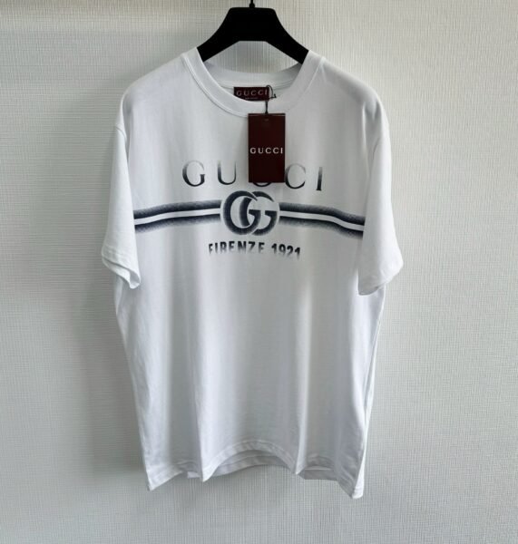 GUCCI T SHIRT BIANCA E BLU SCURO - Image 3