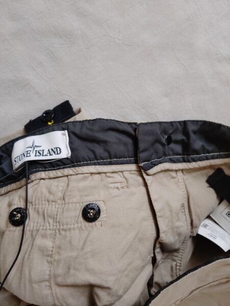 STONE ISLAND PANTALONCINO L0803 STRETCH COTTON CARGO MARRONCINO - Image 7