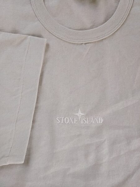 STONE ISLAND T SHIRT 20444 OVERSIZE FIT RICAMATA BEIGE - Image 2