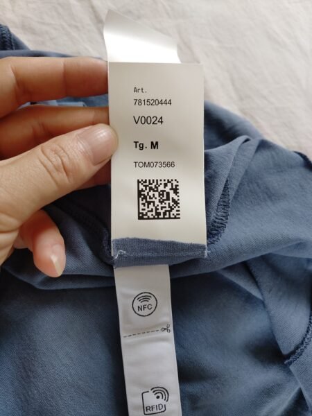 STONE ISLAND T SHIRT 20444 OVERSIZE FIT RICAMATA BLU - Image 9