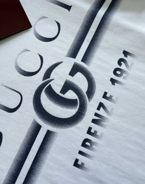 GUCCI T SHIRT BIANCA E BLU SCURO - Image 4