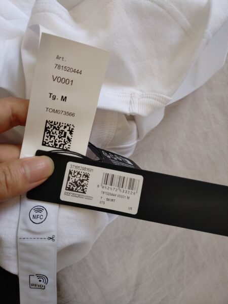STONE ISLAND T SHIRT 20444 OVERSIZE FIT RICAMATA BIANCO - Image 3