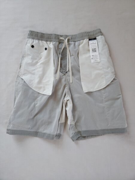 STONE ISLAND PANTALONCINO L0219 NYLON METAL GRIGIO CHIARO - Image 6