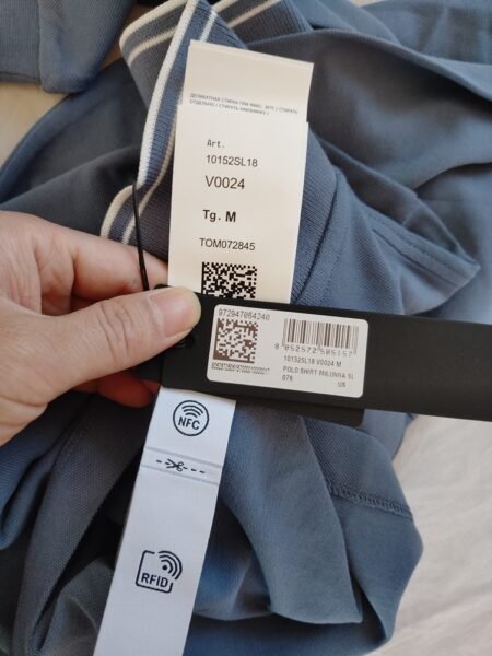 STONE ISLAND LONG SLEEVE POLO 2SL18 BLU CHIARO - Image 3