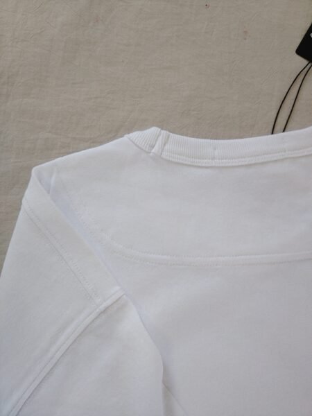 STONE ISLAND T SHIRT 20444 OVERSIZE FIT RICAMATA BIANCO - Image 6