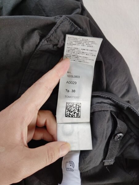 STONE ISLAND PANTALONCINO L0803 STRETCH COTTON CARGO NERO - Image 6