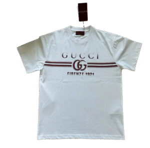 GUCCI T SHIRT BIANCA E BORDEAUX