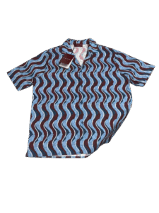 GUCCI CAMICIA CELESTE E BORDEAUX