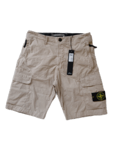STONE ISLAND PANTALONCINO L0803 STRETCH COTTON CARGO MARRONCINO
