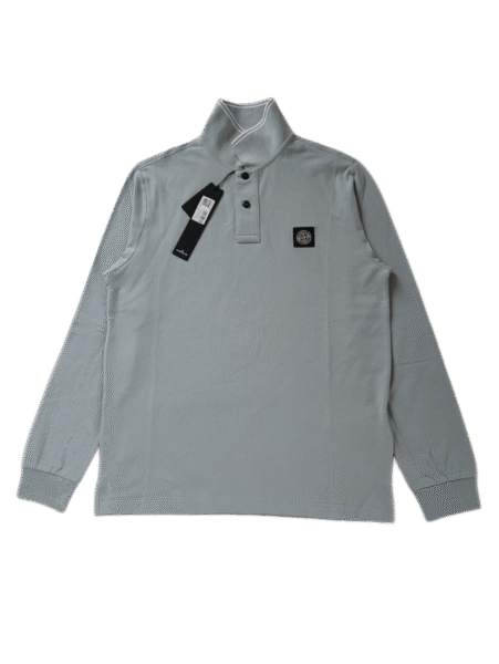 STONE ISLAND LONG SLEEVE POLO 2SL18 GRIGIO CHIARO