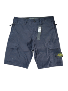 STONE ISLAND PANTALONCINO L0803 STRETCH COTTON CARGO BLU SCURO
