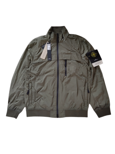STONE ISLAND GIUBBINO 41022 CRINKLE ANTIVENTO/ANTI PIOGGIA VERDE