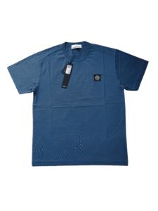 STONE ISLAND T SHIRT 24113 MERCERISED COTTON BLU SCURO
