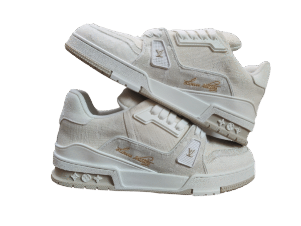 LV TRAINERS BIANCO DENIM