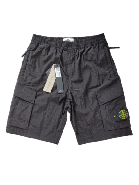 STONE ISLAND PANTALONCINO L0219 NYLON METAL NERO
