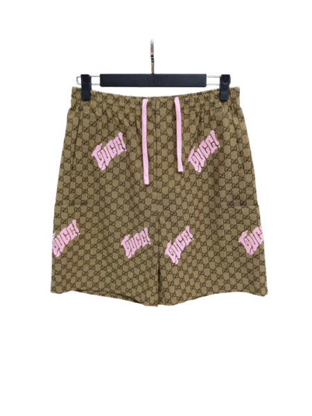 GUCCI PANTALONCINO BEIGE E ROSA