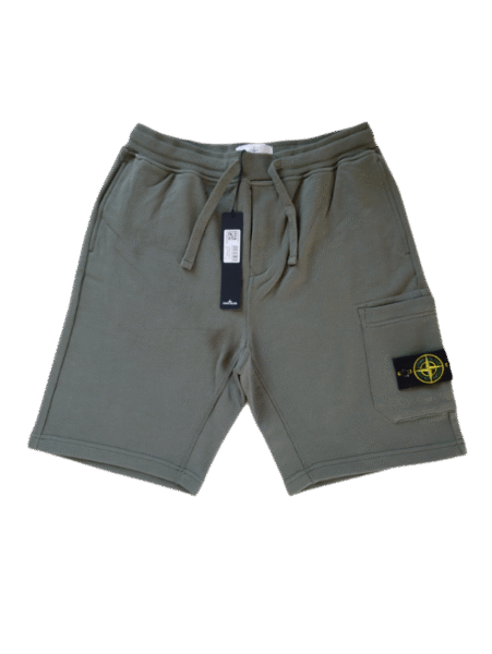 STONE ISLAND PANTALONCINO 64651 SWEAT VERDE SCURO