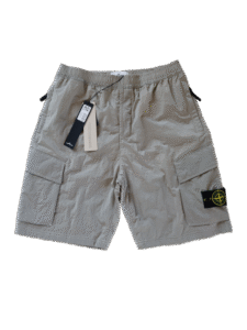 STONE ISLAND PANTALONCINO L0219 NYLON METAL GRIGIO CHIARO
