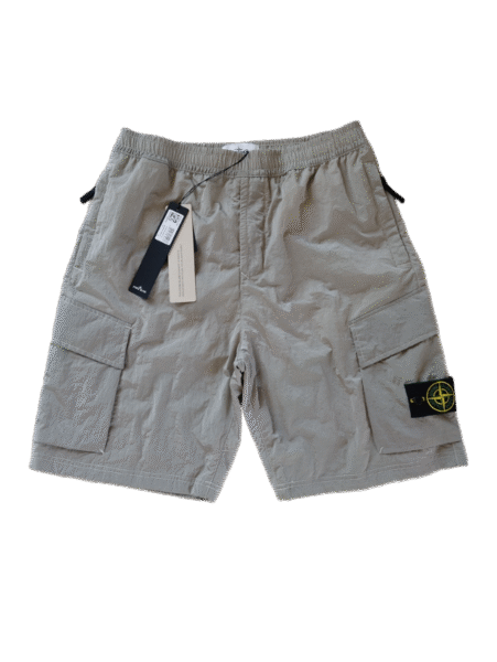 STONE ISLAND PANTALONCINO L0219 NYLON METAL GRIGIO CHIARO