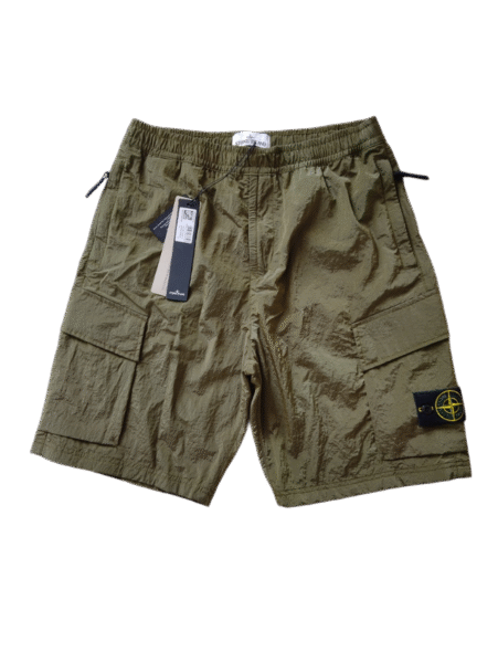STONE ISLAND PANTALONCINO L0219 NYLON METAL VERDE