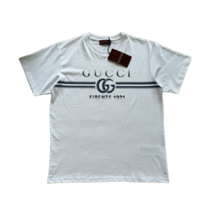 GUCCI T SHIRT BIANCA E BLU SCURO