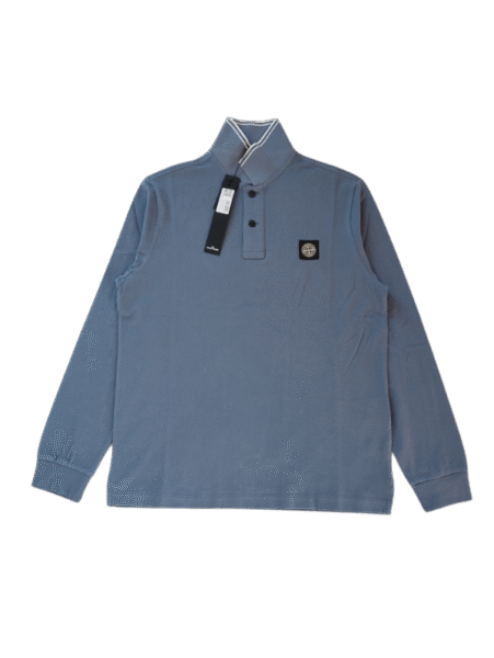 STONE ISLAND LONG SLEEVE POLO 2SL18 BLU CHIARO
