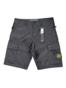 STONE ISLAND PANTALONCINO L0803 STRETCH COTTON CARGO NERO