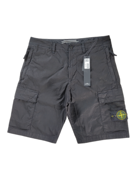STONE ISLAND PANTALONCINO L0803 STRETCH COTTON CARGO NERO