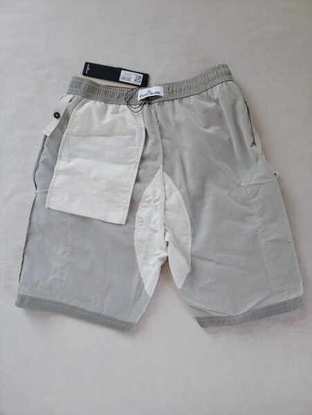 STONE ISLAND PANTALONCINO L0219 NYLON METAL GRIGIO CHIARO - Image 9
