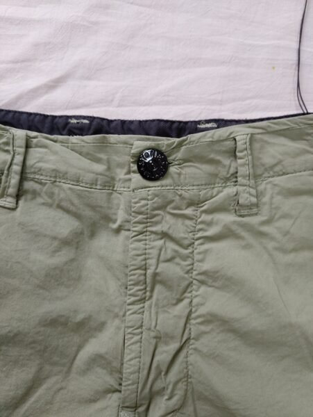 STONE ISLAND PANTALONCINO L0803 STRETCH COTTON CARGO VERDE - Image 4
