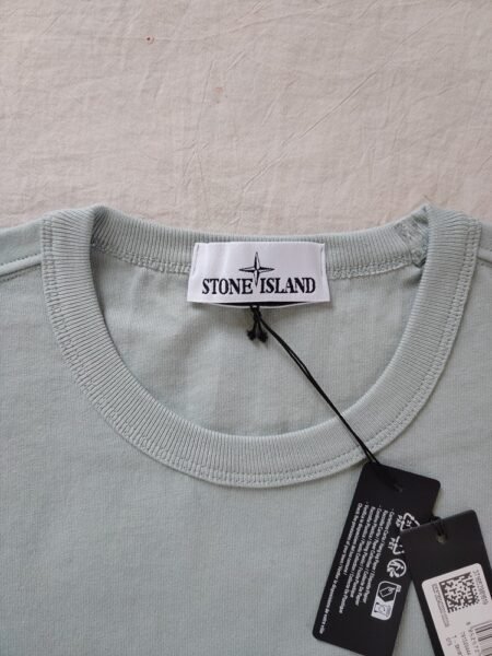 STONE ISLAND T SHIRT 20444 OVERSIZE FIT RICAMATA GRIGIO CHIARO - Image 4