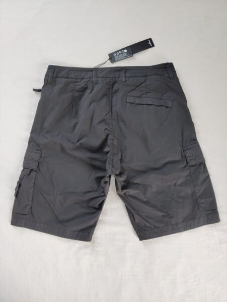STONE ISLAND PANTALONCINO L0803 STRETCH COTTON CARGO NERO - Image 12