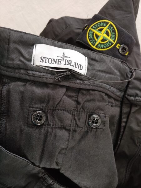STONE ISLAND PANTALONCINO L0803 STRETCH COTTON CARGO NERO - Image 13