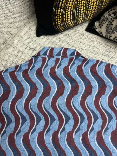 GUCCI CAMICIA CELESTE E BORDEAUX - Image 7