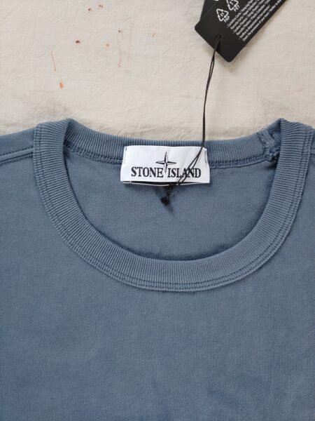STONE ISLAND T SHIRT 20444 OVERSIZE FIT RICAMATA BLU - Image 14